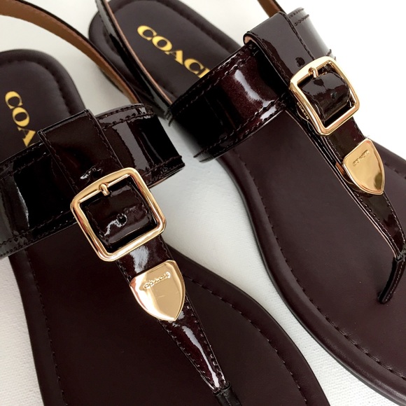 SALE New COACH Cassidy Leather Sandals - Picture 3 of 8